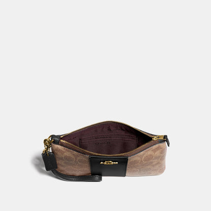Colorblock Coated Canvas Signature Small Wristlet - COACH Saudi Arabia Official Site