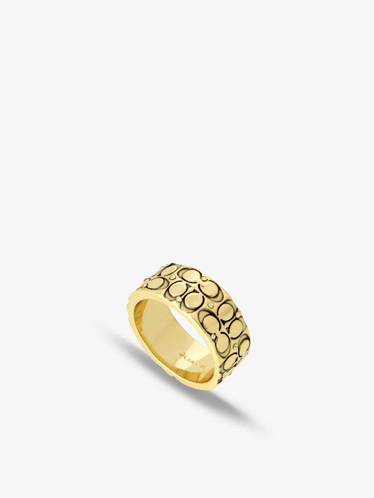 Quilted C Band Ring-341908GLD-Golden Shadow