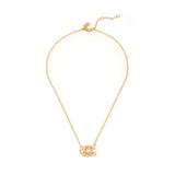 Pearl Signature C Pendant Necklace-341916GLD-Pink Pearl