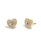 335797gld-c pave heart stud earrings-golden shadow