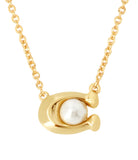 Pearl Signature Pendant Necklace-37341916Gld-Gold