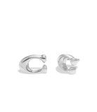 Signature C Stud Earrings-37369816Rho-Rhodium