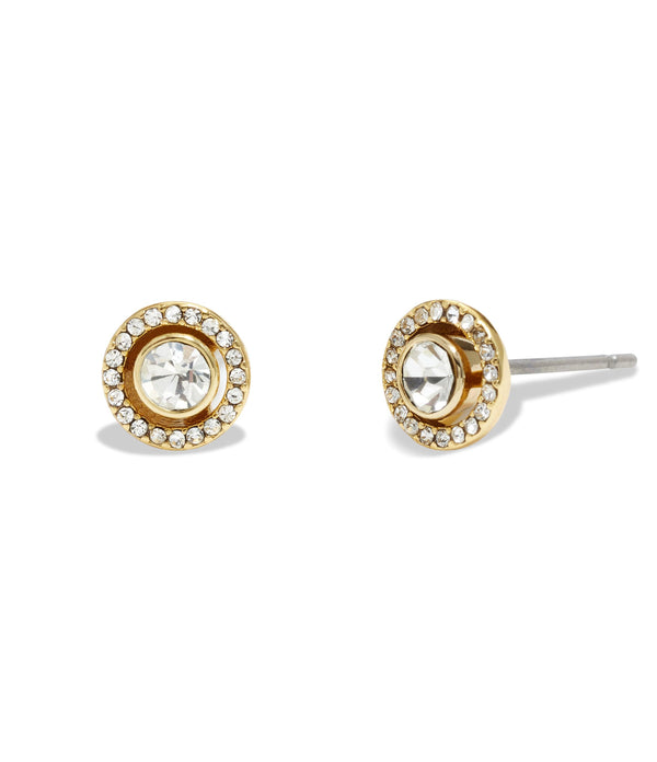 Pave Halo Stud Earrings