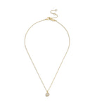 386995gld-pave halo pendant necklace-gold
