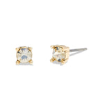 386996gld-signature tea rose stud earrings-shiny gold