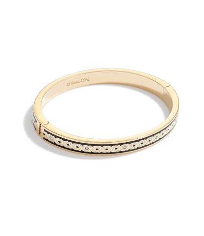408100gld-signature bangle bracelet-black/white