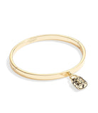 411127gld-quilted padlock bangle bracelet-gold