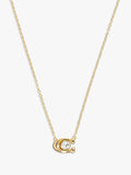 412845gld-signature necklace & earring set-gold