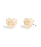 Signature Heart Stud Earrings-422706GLD-Blush/Gold