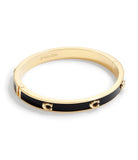 Signature Enamel Bangle Bracelet-422719GLD-Black/Gold