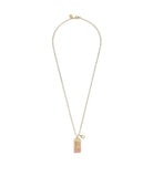 427803gld-signature pave tag pendant necklace-pink