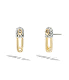430056two-signature pin stud earrings-twotone