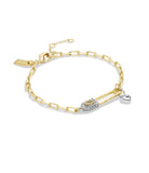 437806two-signature pin link bracelet-twotone