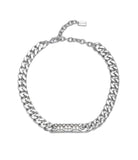 437834rho-quilted signature link bracelet-rhodium