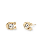 440614gld-signature stone stud earrings-gold