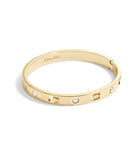 440616gld-signature stone bangle bracelet-gold