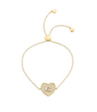440617gld-signature heart slider bracelet-golden shadow