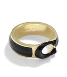 Signature Tabby Band Ring-448365GLD-Black/Gold