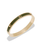 Signature Enamel Bangle Bracelet-448374GLD-Green/Gold