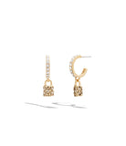 Iconic Padlock Tennis Huggie Earrings-448415GLD-Crystal/Gold