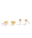مجموعة أقراط بتصميم حلوى على شكل قلب مزينة بشعار ماركةكوتش