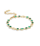 Signature Gem Bracelet-450357GLD-Green/Gold