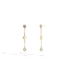 Signature Gem Linear Earrings-450408GLD-Crystal/Gold
