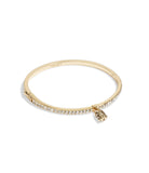 Iconic Padlock Tennis Bangle Bracelet-450413GLD-Crystal/Gold