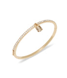 Iconic Padlock Tennis Bangle Bracelet-450413GLD-Crystal/Gold