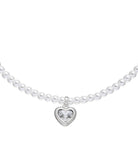 Stone Heart Pearl Choker Necklace-37460428Rho-Crystal