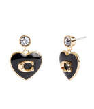 Signature Heart Drop Boxed Earrings-37463845Gld-Black