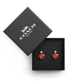 Signature Heart Drop Boxed Earrings-37463845Gld-Red