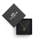 Signature Heart Locket Boxed Necklace-37463846Gld-Black