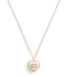Signature Heart Locket Boxed Necklace-37463846Gld-Chalk