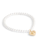 Signature Heart Charm Pearl Bracelet