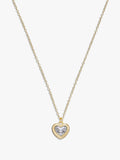Heart Pendant Necklace-422735GLD-Crystal