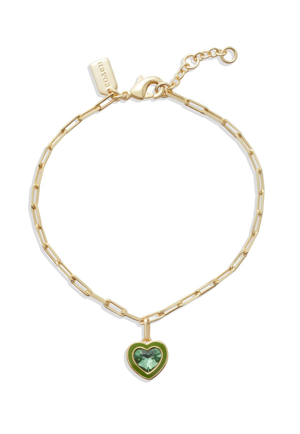 Enamel Boarder Heart Bracelet