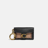 Mini Tabby Bag Charm In Signature Canvas-4416-B4/Black