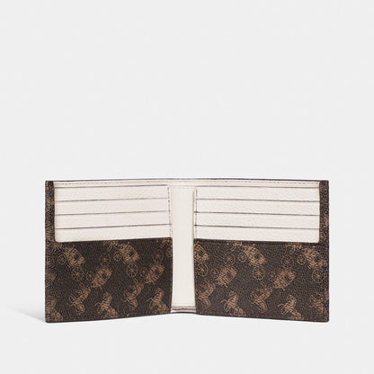 Double Billfold Wallet With Horse And Carriage Print - COACH Saudi Arabia Official Site