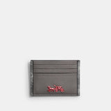 Refined Card Case In Horse And Carriage Coated Canvas - COACH Saudi Arabia Official Site