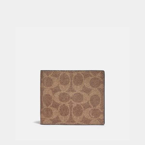 3-In-1 Wallet In Colorblock Signature Canvas