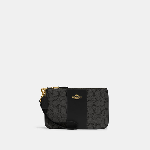 Boxed Small Wristlet In Signature Jacquard