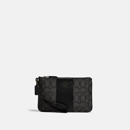 Boxed Small Wristlet In Signature Jacquard - COACH Saudi Arabia Official Site
