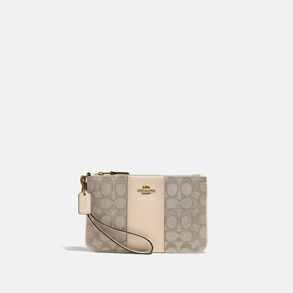 Boxed Small Wristlet In Signature Jacquard