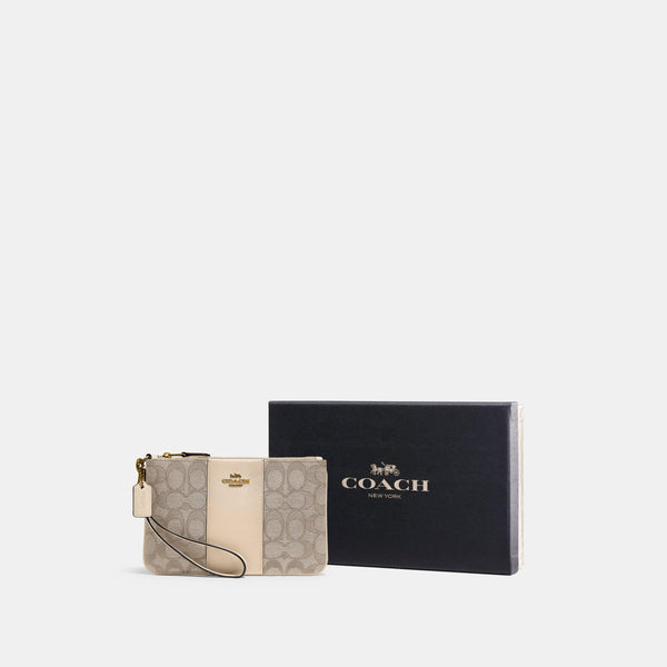 Boxed Small Wristlet In Signature Jacquard