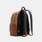 5671-Court Backpack In Signature Canvas-IM/Khaki Saddle 2