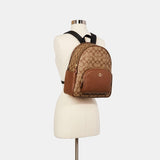 5671-Court Backpack In Signature Canvas-IM/Khaki Saddle 2