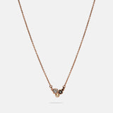 Coach-Mini Tea Rose Cluster Slider Necklace-91350-Rose Gold/Multi