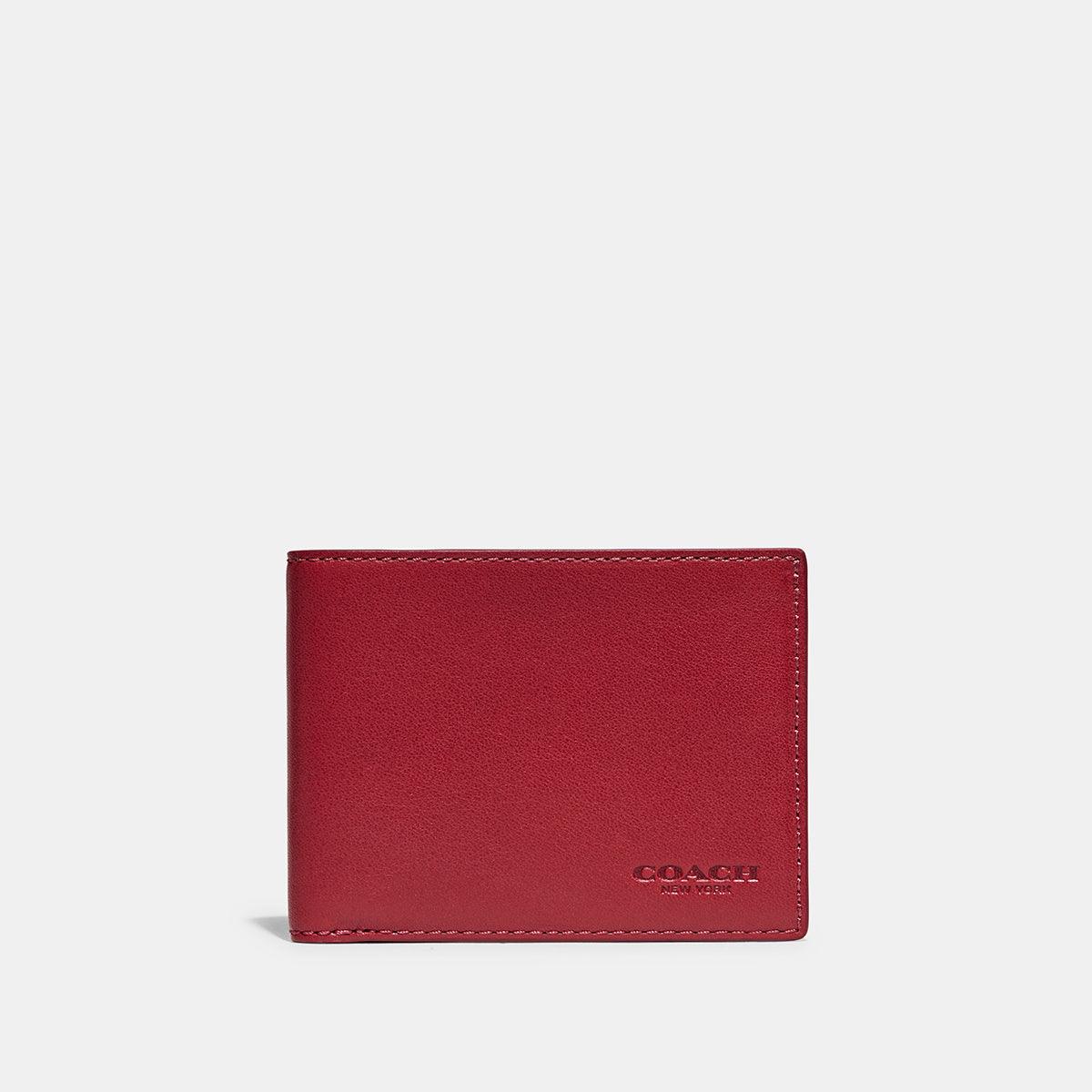 COACH-Slim Billfold Wallet-Brick Red-97737