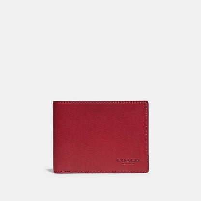 COACH-Slim Billfold Wallet-Brick Red-97737